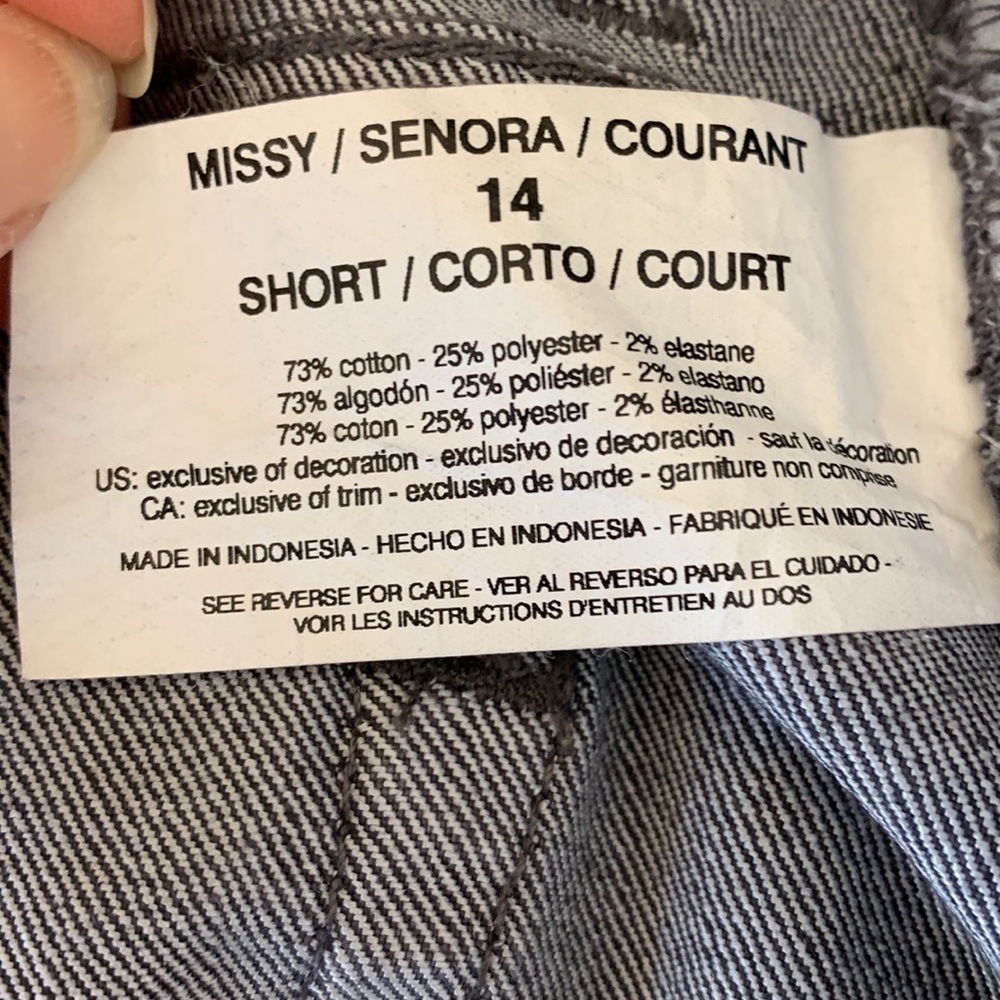 GV Gray Stretch Amanda Mid Rise Straight Leg Jeans Size 14S - Picture 5 of 7